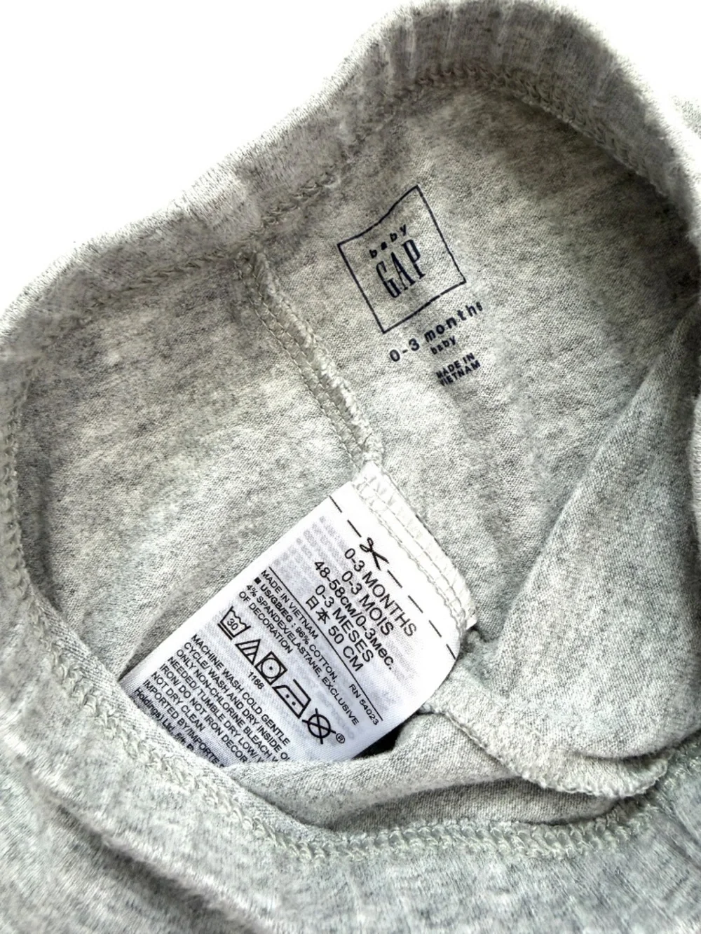 Baby Gap Leggings Gray 0-3M Lace Hem